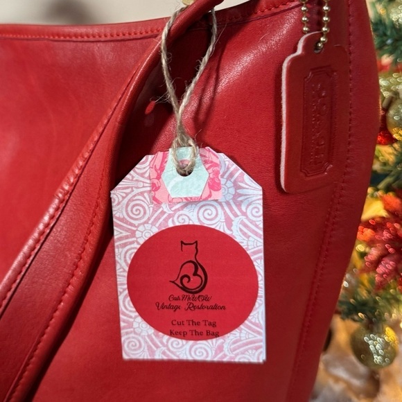 ❤️SOLD❤️Vintage Coach Red Duffle Sac 9085 - Picture 11 of 12